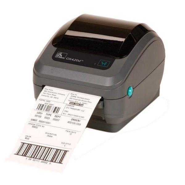 GK42-102520-000 ZEBRA TT PRINTER GK420T, 203 DPI, EURO AND UK CORD, EPL, ZPLII, USB, SERIAL, CENTRONICS PARALLEL - EngineeringStores.co.uk